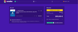 Tarjeta Playstation Network 250 EUR (ES) código PSN España a solo 203€