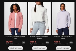 Rebajas hasta 70% + 10€ extra en marca Columbia ropa y calzado
