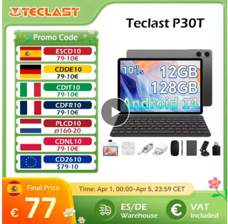 Teclast P30T Set 10" Tablet Android 14 Max 12GB RAM 128GB ROM por 76,56€