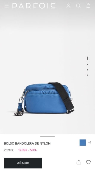 Bolso Bandolera de nylon por 12,99€.