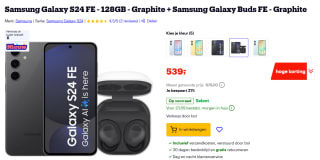 Samsung Galaxy S24 FE - 128GB - Graphite + Samsung Galaxy Buds FE - Graphite voor €539 bij Bol