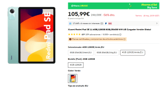 Xiaomi Redmi Pad SE 11 de 4GB/128GB por 105,99€