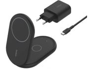 Belkin Boost Charge MagSafe en Qi2 2-in-1 Draadloze Oplader 15W met Standaard Zwart voor €49,99 bij coolblue