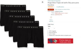 Pack 5 Boxers Hugo Boss a $501 en Amazon