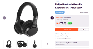Philips Bluetooth Over-Ear Koptelefoon TAH9505BK voor €79,95 bij iBOOD