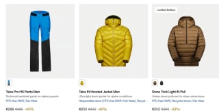 Tot 40% korting tijdens de Mammut Sale