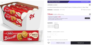 Galletas Rellenas de Crema Biscoff ,Vegana 9pack x 150g (1,35kg) por 13,05€ (cuenta nueva 7,83€)