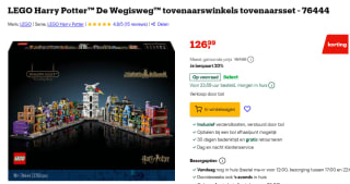 LEGO Harry Potter De Wegisweg tovenaarswinkels 76444 voor €126,99 bij Bol