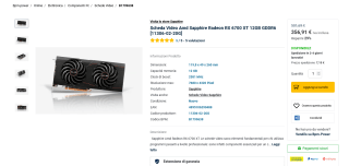 Sapphire Pulse AMD Radeon RX 6700 XT 12GB GDDR6 por 356,91€