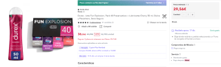 Durex Lote Fun Explosion, Pack 40 Preservativos + Lubricante Cherry 50 ml por 29,56€