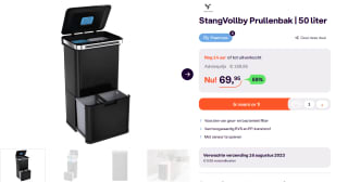 StangVollby Prullenbak 50 liter voor €69,95 bij iBOOD