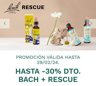 Hasta -30% Bach + Rescue desde Naturitas.