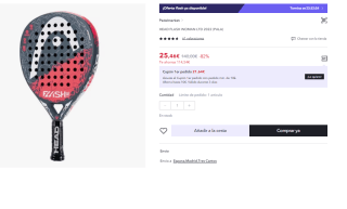 Pala de Padel Head Flash Woman LTD 2022 por 25.46€ (Cuenta Nueva 15.46€)