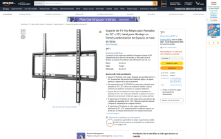 Soporte TV Holmios fijo negro 32 a 55 pulgadas por 7,62€