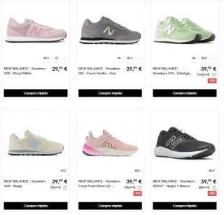 Calzado New Balance desde solo 9,99€