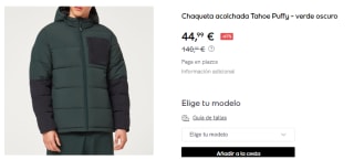 Chaqueta acolchada para Hombre Oakley Tahoe Puffy por 44.99€