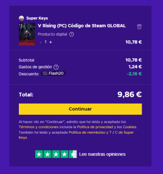 Videojuego V Rising PC por 9,86€