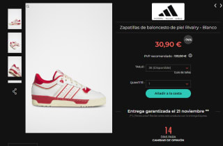 Zapatillas de piel Adidas Rivalry por 30,90€