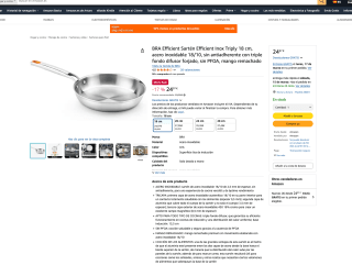 Sartén BRA Efficient Inox Triply 18cm por 24,97€