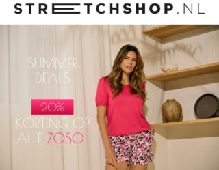 20% korting op de gehele zoso collectie bij Stretchshop