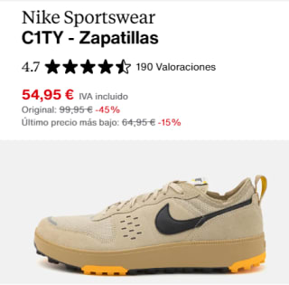 Zapatillas de Hombre Nike C1TY por 46.71€