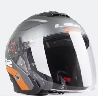 Casco Jet LS2 OF521 Infinity Smart Titanio Mate-Naranja por 99.99€