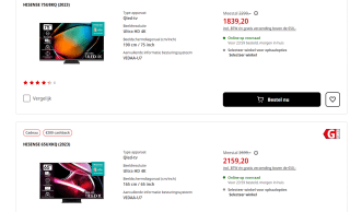 Tot €200 cashback op Hisense tv's bij de MediaMarkt