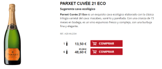 6 Botellas de Parxet Cuvée 21 Eco por 38.6€