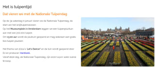 Gratis tulpen plukken in Amsterdam
