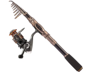 caña de Pesca y Carrete Combos de Fibra de Carbono telescópica por solo 39,48€