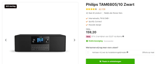Philips TAM6805 DAB+ internetradio voor €159,20 bij Expert