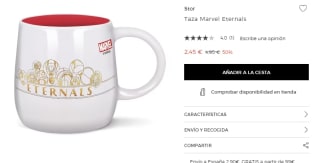Taza Marvel Eternals por 2.45€