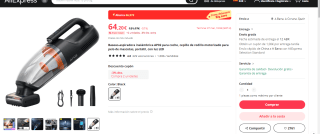 Aspiradora Inalámbrica Baseus AP02 por 59.20€