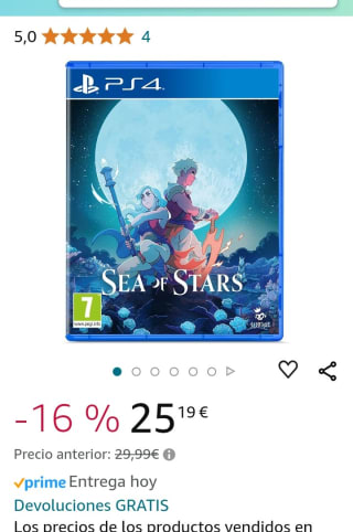 Sea of Stars PS4 por 25,19€.