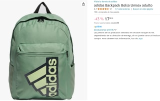 Mochila adidas Backpack por 17€