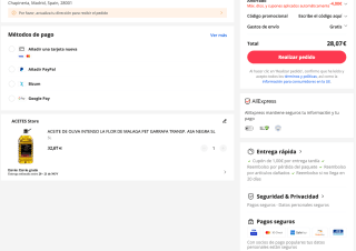 Aceite de oliva Intenso LA FLOR DE MALAGA PET Garrafa TRANSP ASA NEGRA 5L por solo 28,07€