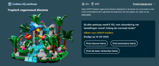 2x Insiders punten en Tropical Rainforest Diorama gratis bij je bestelling in de Lego store