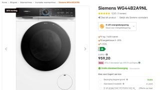 Siemens extraKlasse WG44B2A9NL iQ700 Wasmachine 9kg 1400tpm voor €959,20 bij Expert