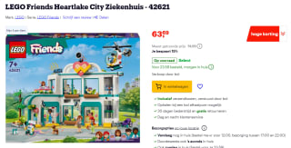 LEGO Friends Heartlake City Ziekenhuis - 42621 voor €63,69 bij Bol.com