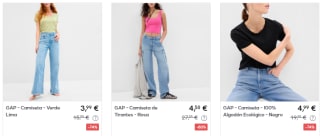 Hasta 85% descuento Ropa marca GAP desde solo 0,99€