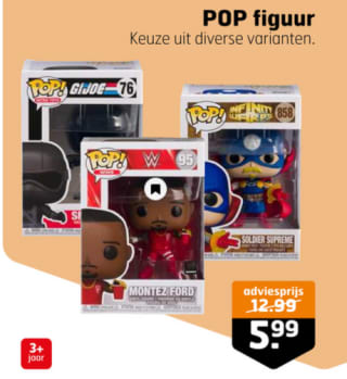 Diverse Funko pop! voor €5,99 bij Trekpleister