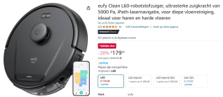 Eufy Clean L60-robotstofzuiger 5000 Pa voor €179 bij Amazon