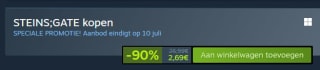 Steins;Gate voor €2,69 via Steam