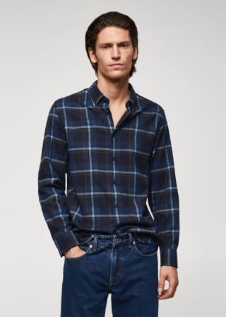 Camisa regular fit franela cuadros Hombre por solo 2,99€