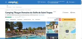 Camping Tikayan Domaine du Golfe de Saint Tropez à 239€