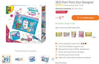SES Pom Pom Etui Designer voor €5,99 bij Lobbes
