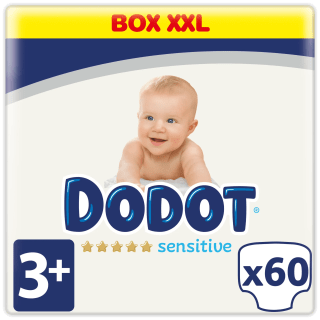 Pañales Dodot Sensitive Extra Pañales Bebé, Talla 3 (+-tallas) por 13,20€