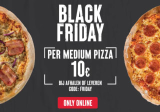 Alle medium pizza's voor €10 bij Pizza Hut voor Black Friday