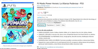 Juego PJ Masks Power Heroes: La Alianza Poderosa - PS5 por 13,25€