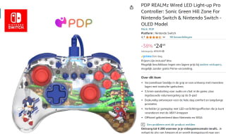 REALMz Wired Controller - Sonic Green Hill Zone voor €24,69 bij Amazon